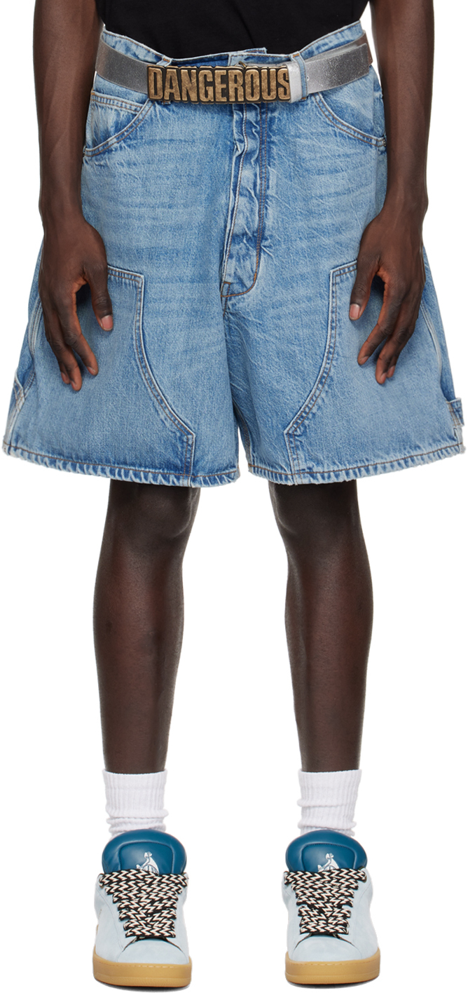 Shop B1archive Blue Carpenter Denim Shorts In #a0002-10 Medium