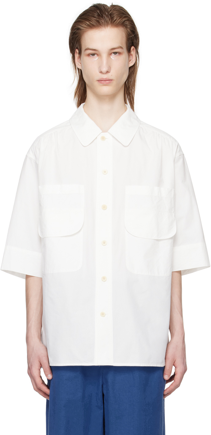 Shop Document White Double Pocket Shirt