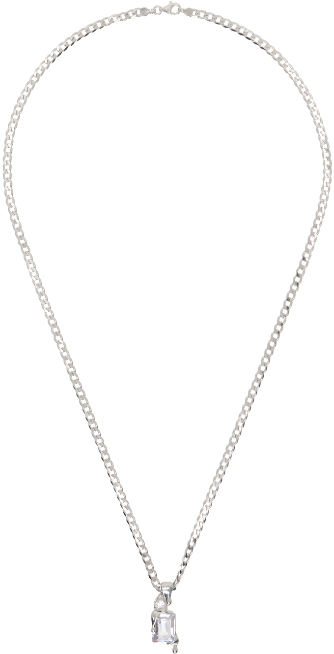 Alan Crocetti Silver Melt Curb Chain Necklace Ssense 9174