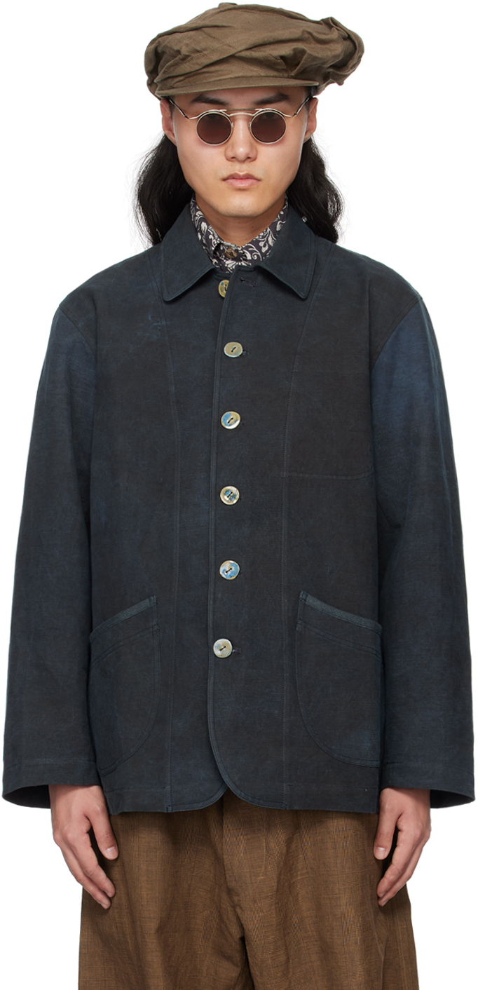 Indigo Button Jacket