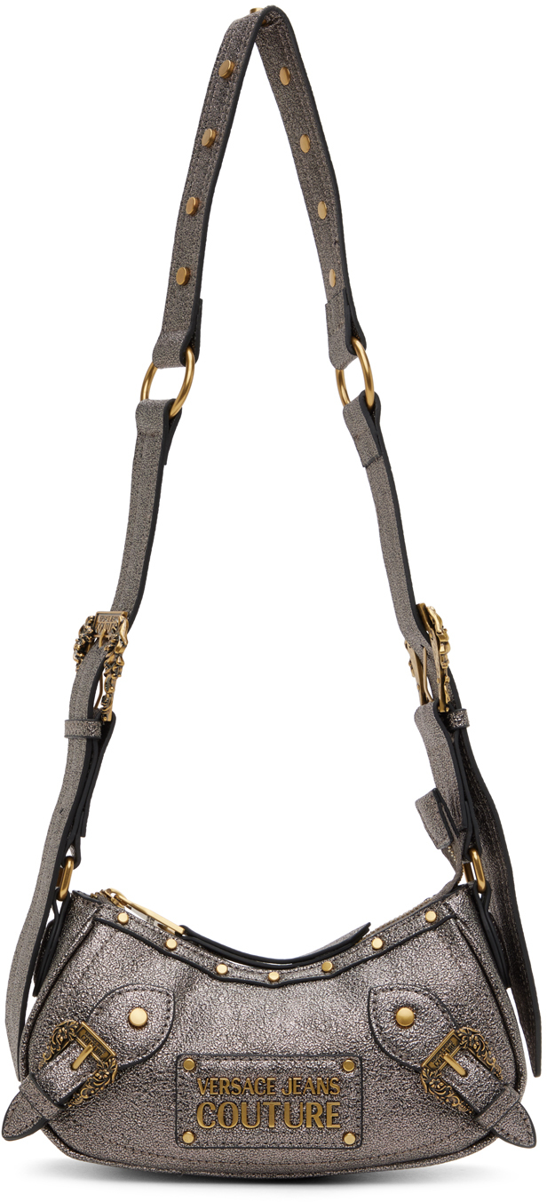 Versace Jeans Couture SSENSE Exclusive Gunmetal Small Biker Bag