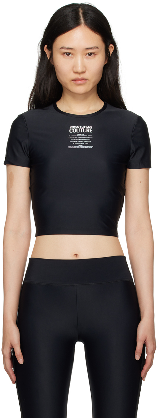 Versace Jeans Couture Black Print T-shirt In E899 Black