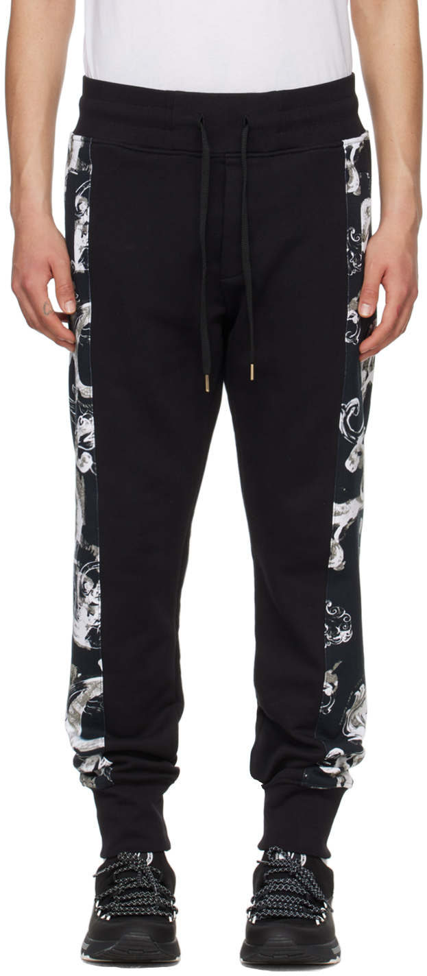 Black Watercolor Couture Sweatpants