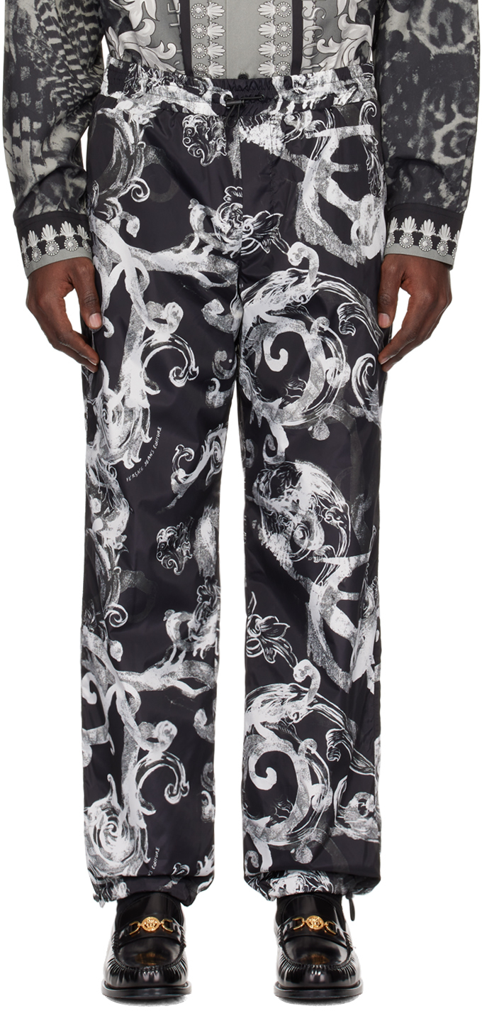 Black & White Watercolor Couture Trousers