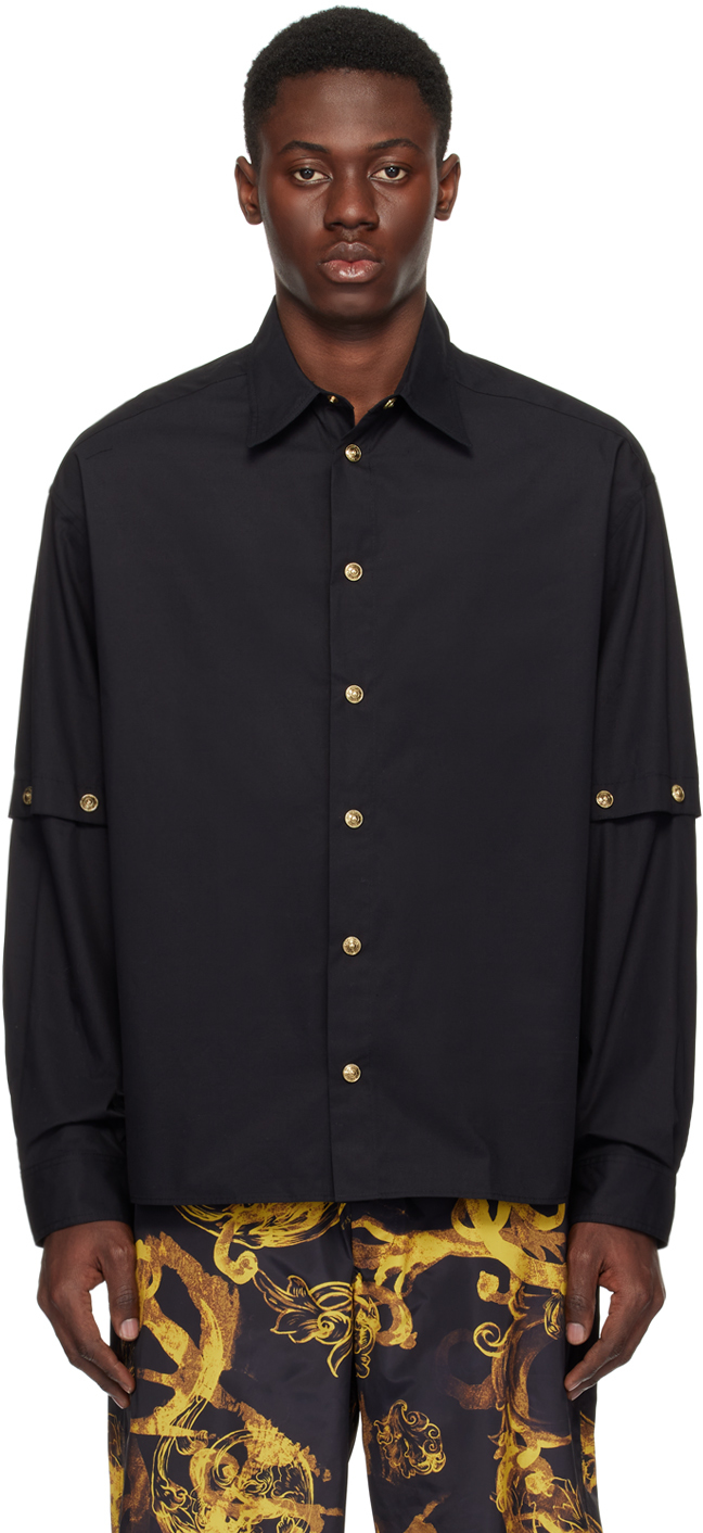 Versace Jeans Couture Black Detachable Shirt In E899 Black