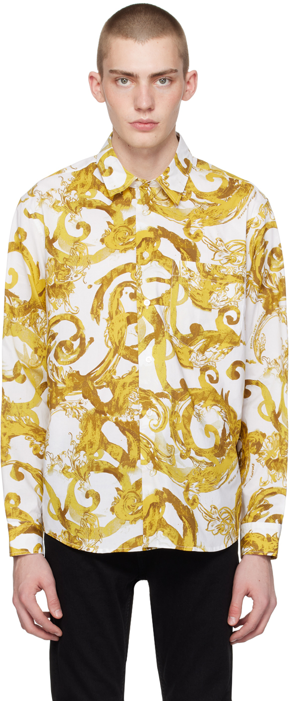 White Watercolor Couture Shirt