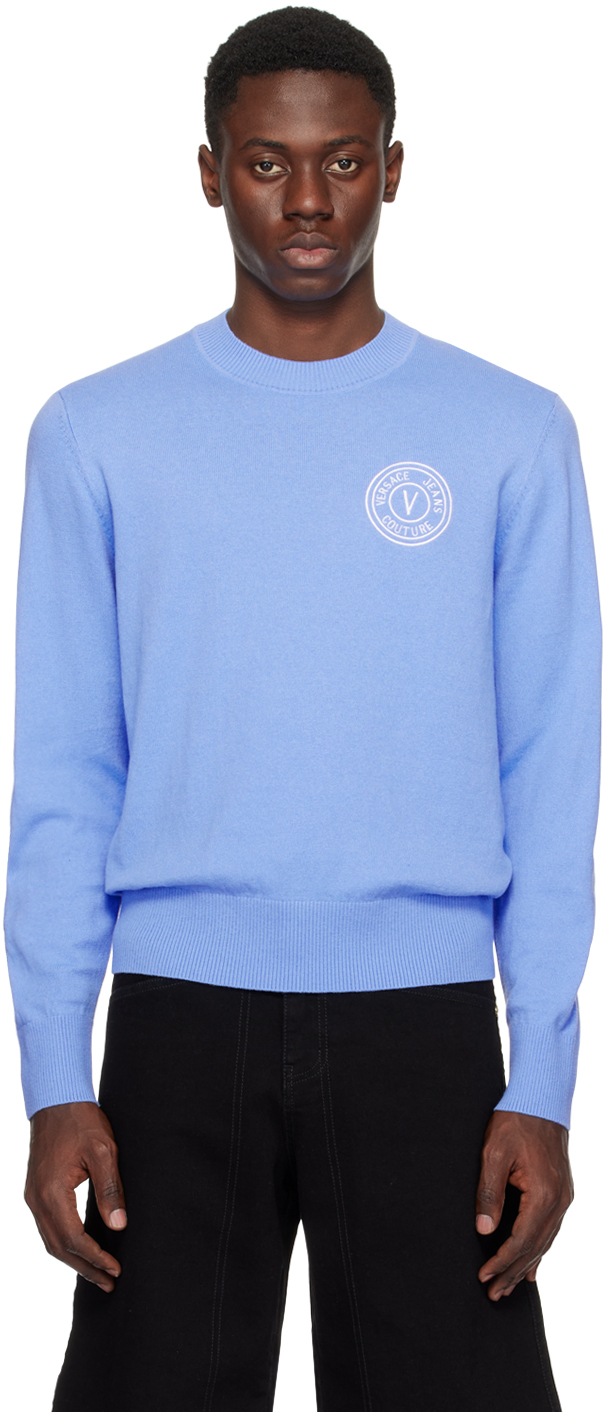 Blue V-Emblem Sweater