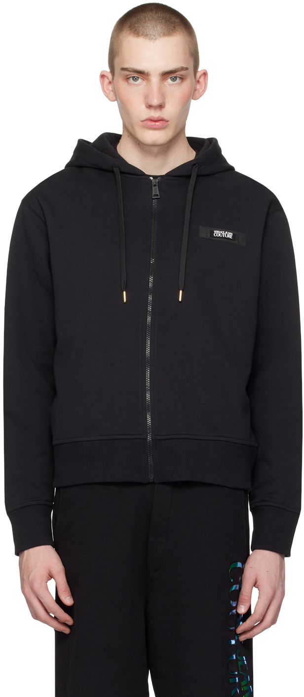 Black Patch Hoodie by Versace Jeans Couture on Sale