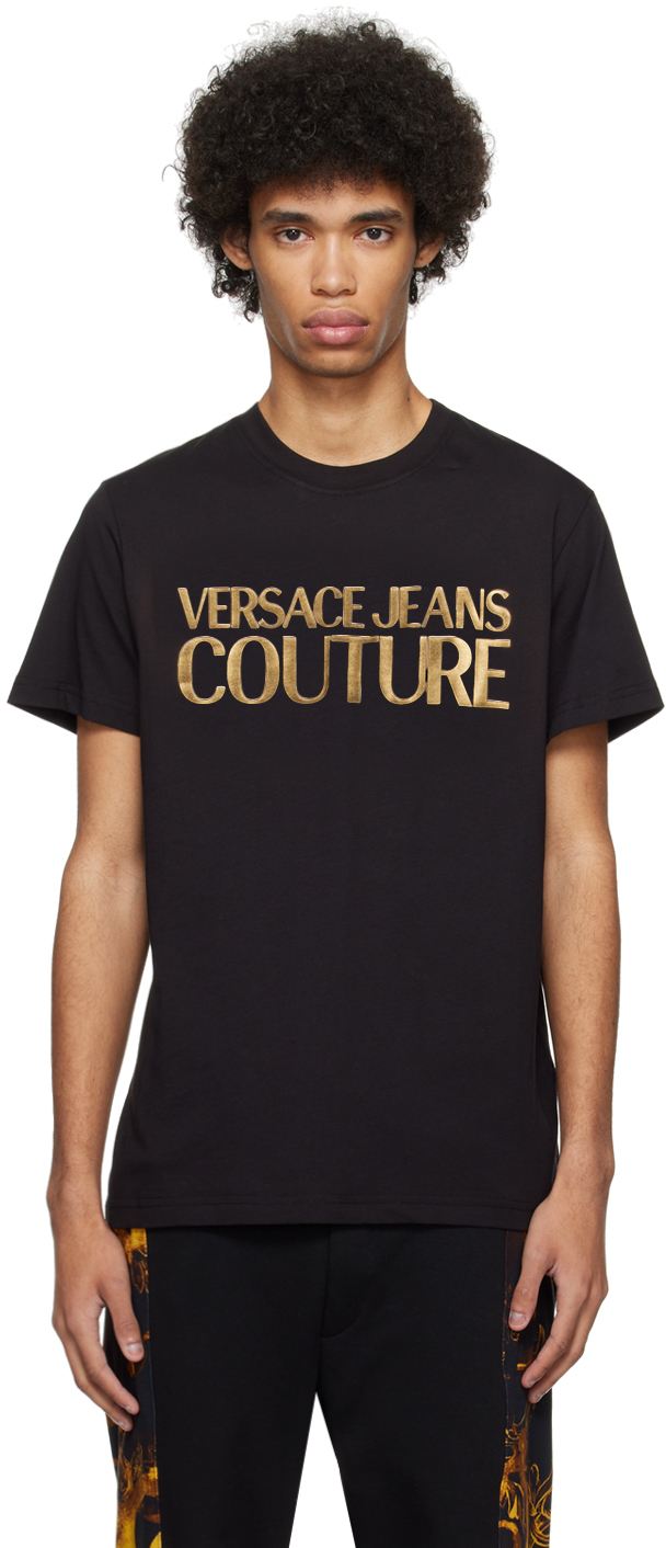 all-over logo-print T-shirt, Versace Jeans Couture