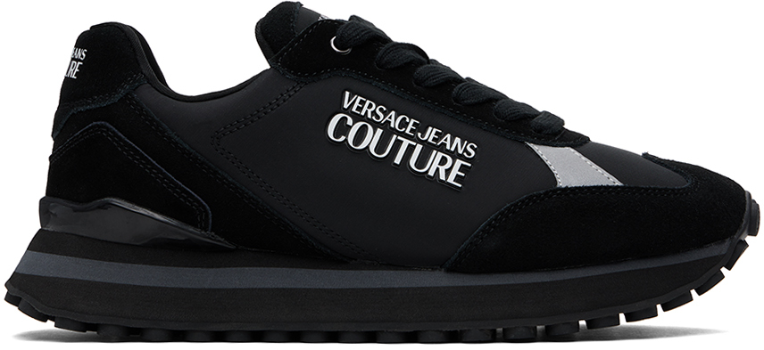 Shop Versace Jeans Couture Black Spyke Sneakers In E899 Black