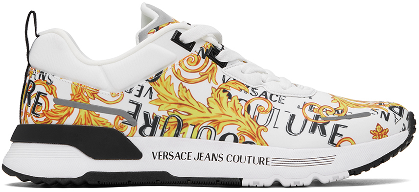 Shop Versace Jeans Couture White Dynamic Sneakers In Eg03 White