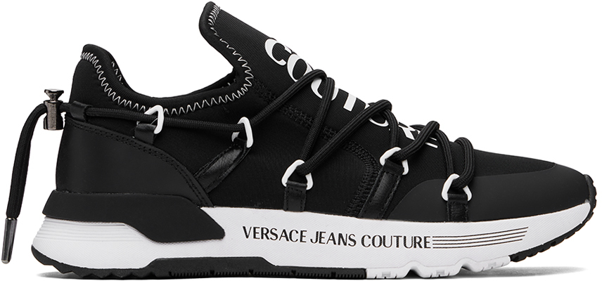  Versace Jeans Couture Black Signature Sole Fashion Everyday  Sneakers- for Mens : ביגוד, נעליים ותכשיטים