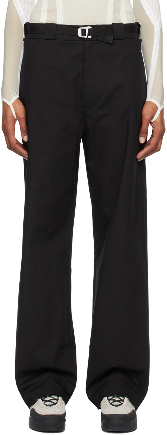 Roa Black Oversized Trousers In Blk0001