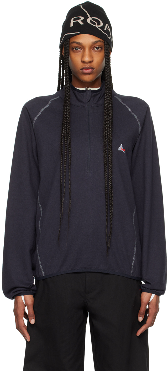 Shop Roa Black Half-zip Sweatshirt In Blk0001