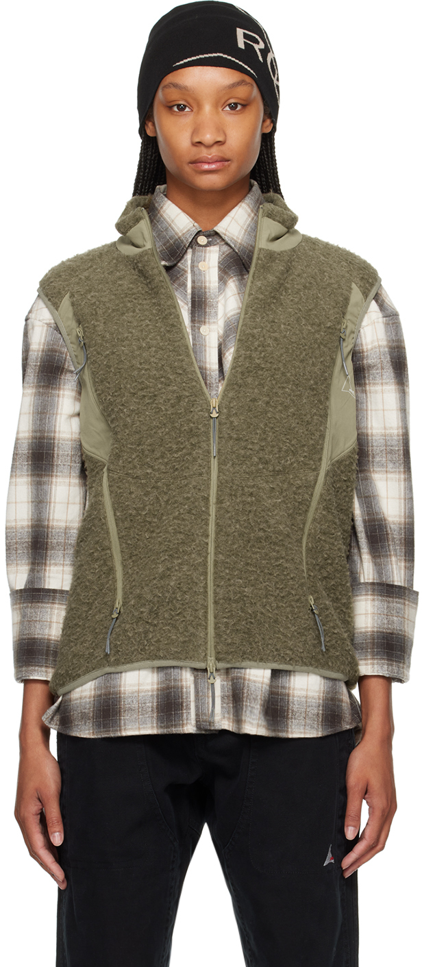 Khaki Paneled Vest