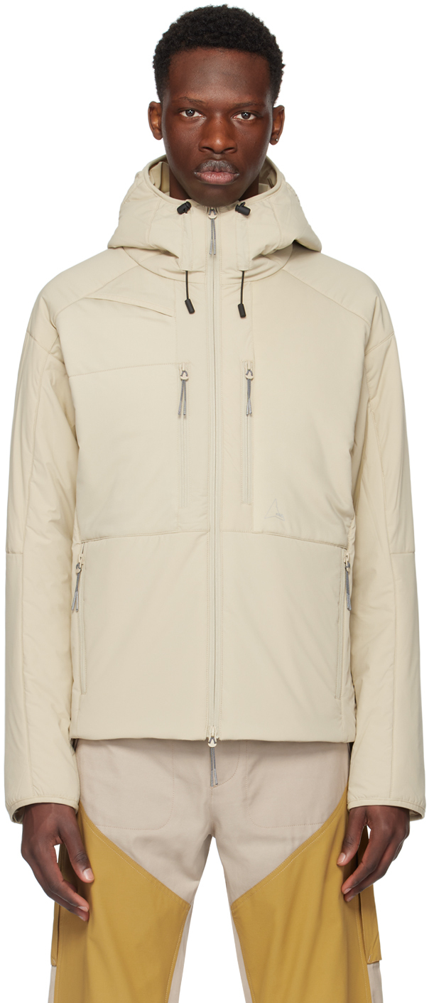 Roa Beige Insulated Jacket In Moss Grey