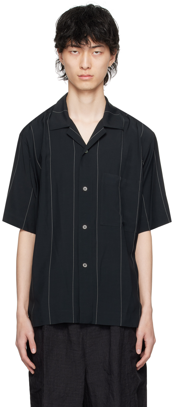 Shop Ylève Black Striped Shirt In 010 Black
