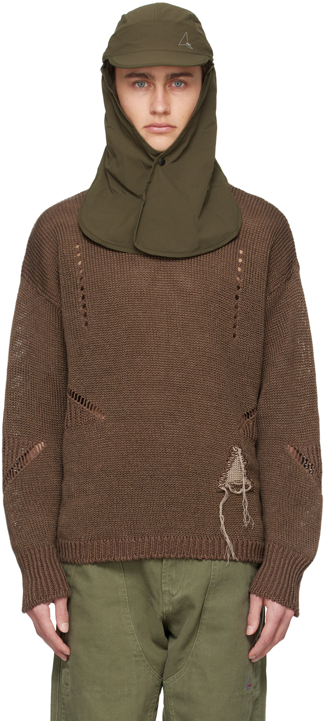 ROA Hemp crewneck ブラウン