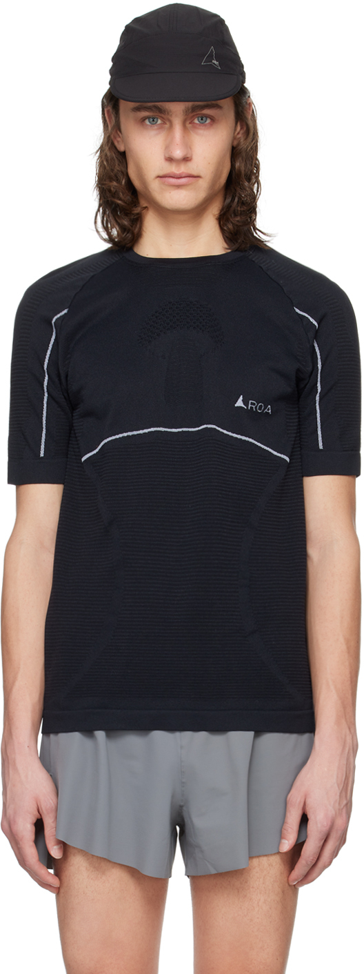 ROA｜ (Seamless T-shirt (RBMW0438YA62-BLK0001)) Seamless T Shirt Black – ROA