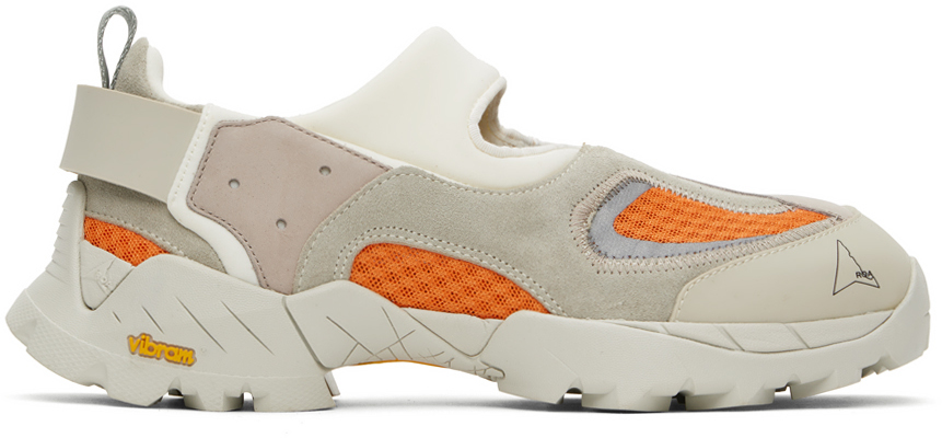 Shop Roa Off-white & Orange Rozes Sneakers In Sand Orange Mty0001