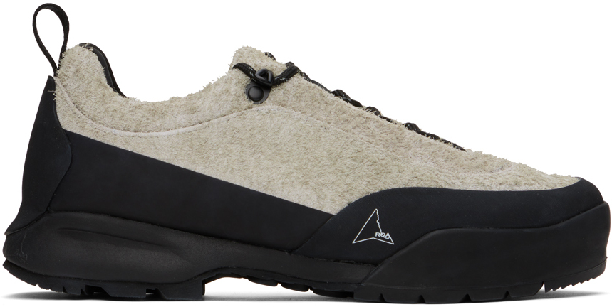 Shop Roa Gray Cingino Sneakers In Off White Black
