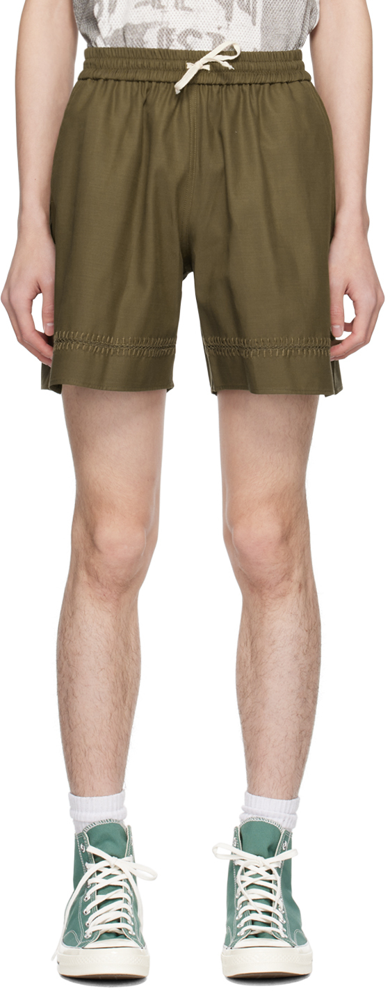 Brown Cutout Shorts