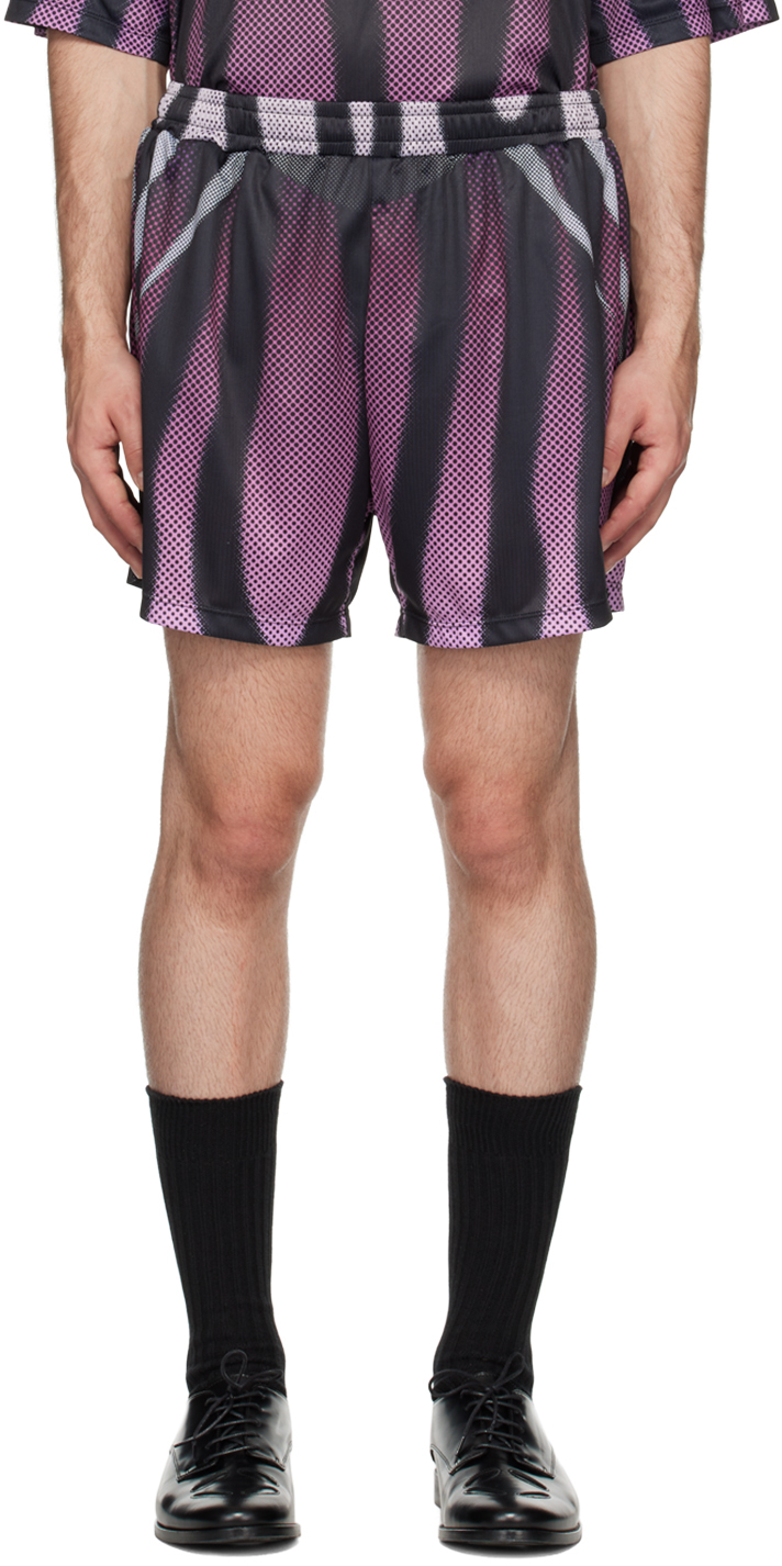 Shop Umbro Purple Slam Jam Edition Shorts In Black / Purple
