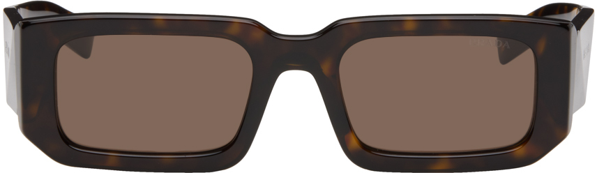 Prada Tortoiseshell Chunky Sunglasses In Black