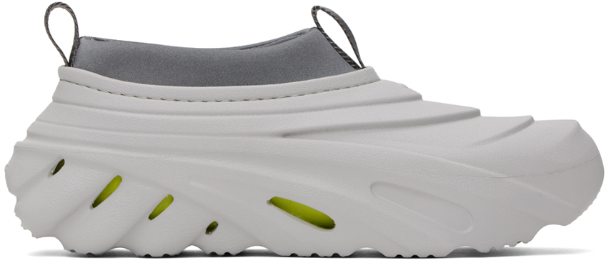 Crocs Gray Echo Storm Sneakers In Cirrus