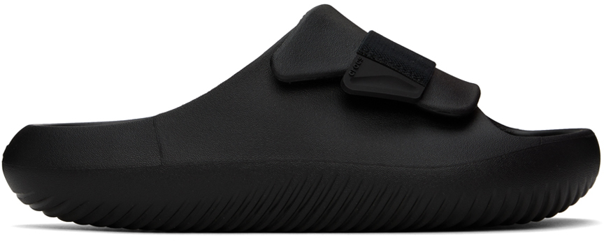 Shop Crocs Black Mellow Luxe Recovery Slides