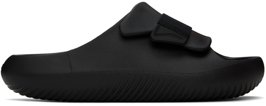 Black Mellow Luxe Recovery Slides By Crocs On Sale