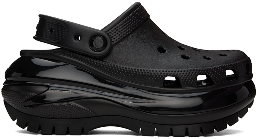 Crocs: Sabots noirs à semelle Mega Crush | SSENSE France