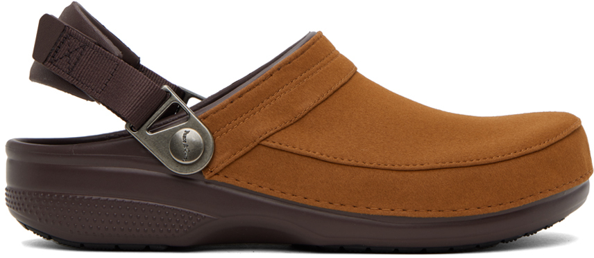 Crocs Brown & Tan Museum Of Peace & Quiet Edition Classic Clogs In Mocha