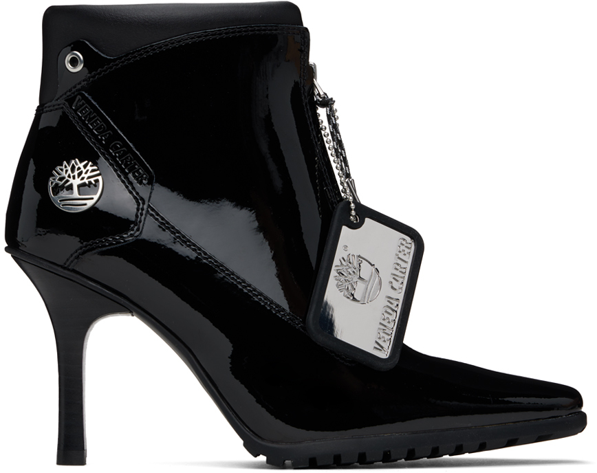 Black Veneda Carter Edition Zip Front Boots