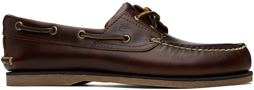 Shop Timberland Brown Classic Two-eye Boat Shoes In 214 Brown