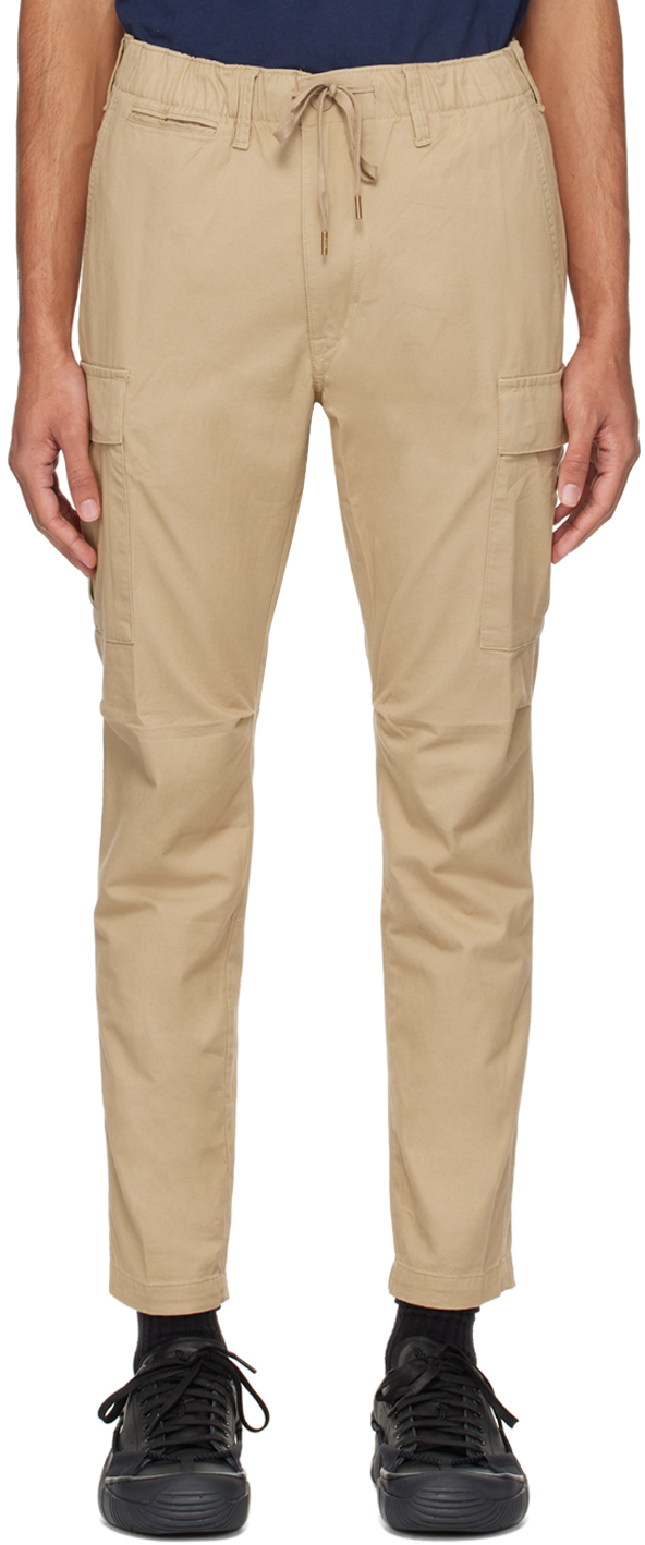 Khaki Slim-Fit Cargo Pants