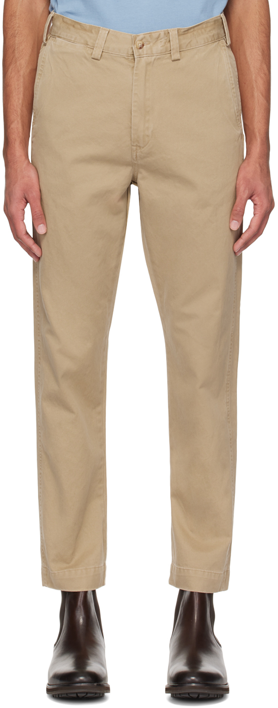 POLO RALPH LAUREN Mens Slim Chino Trousers W36 L27 Beige Cotton | Vintage &  Second-Hand Clothing Online | Thrift Shop