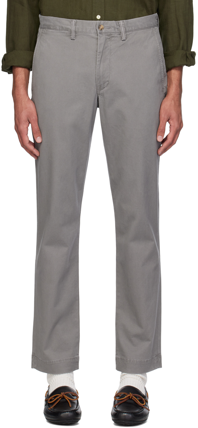 Polo Ralph Lauren Grey Straight Fit Trousers In Perfect Grey