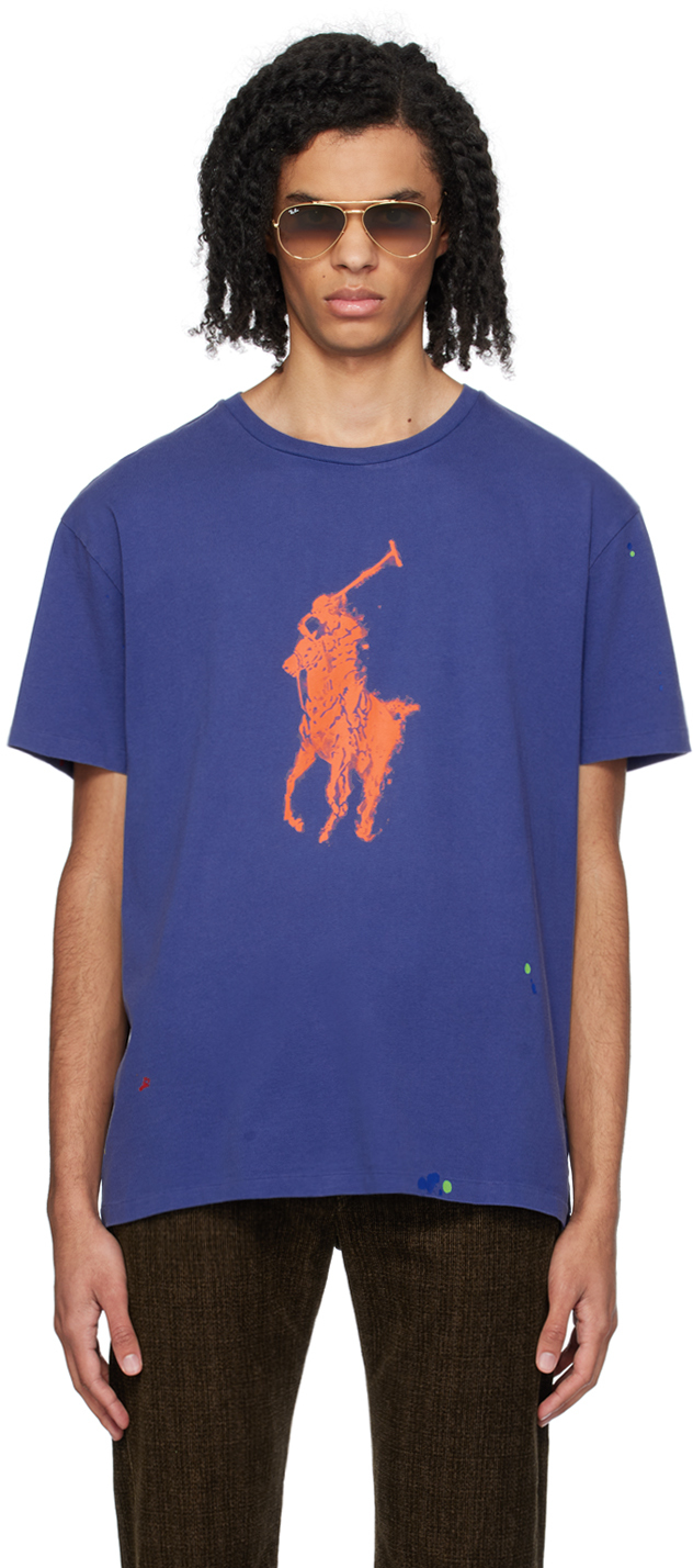 Polo Ralph Lauren Blue Big Pony T-shirt In Beach Royal