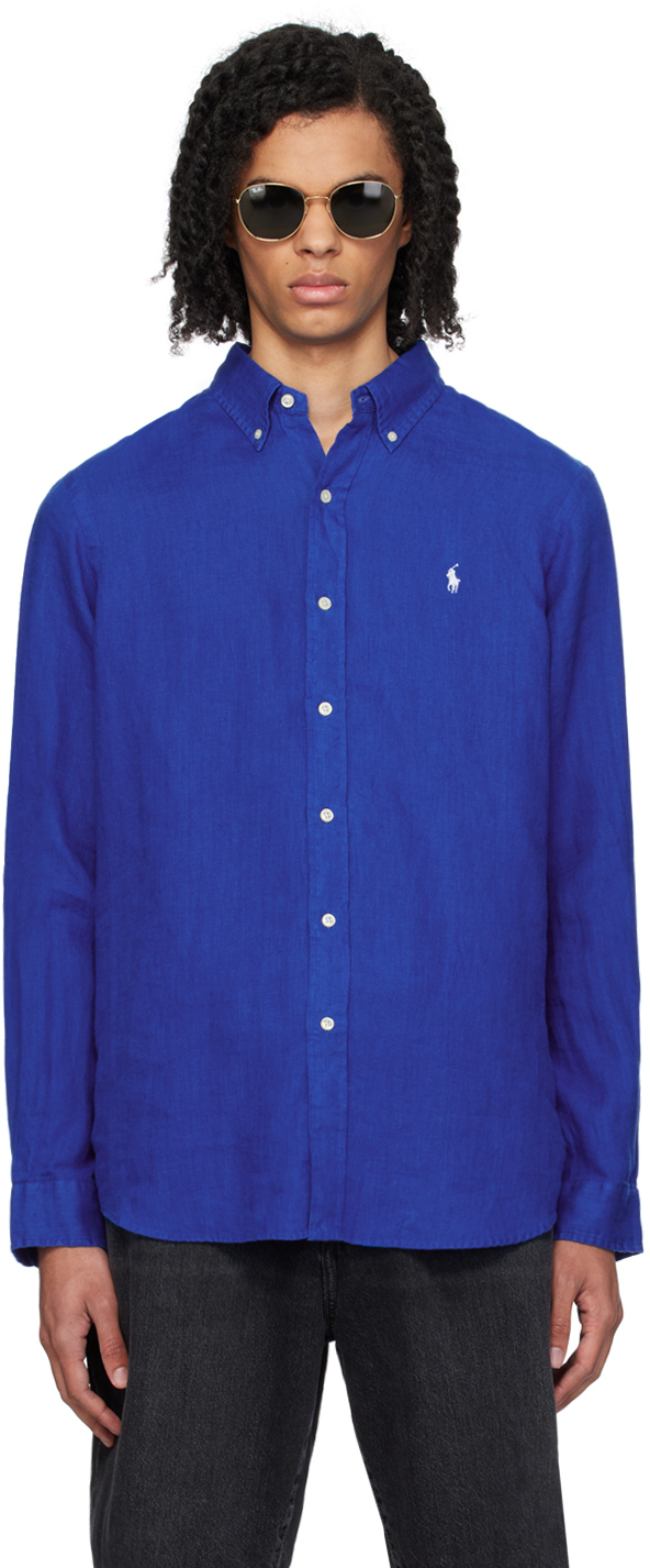 Polo Ralph Lauren Blue Lightweight Shirt In Heritage Blue