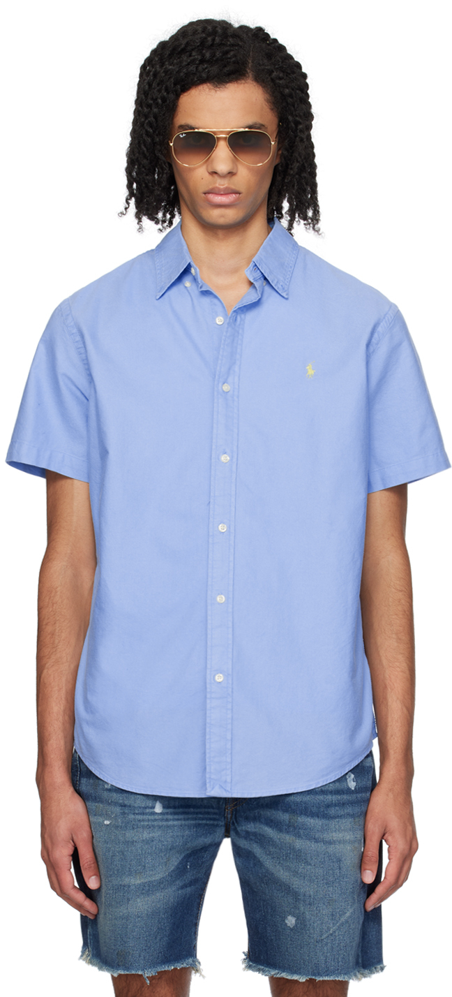 Polo Ralph Lauren Blue Classic Fit Shirt In Harbor Island Blue