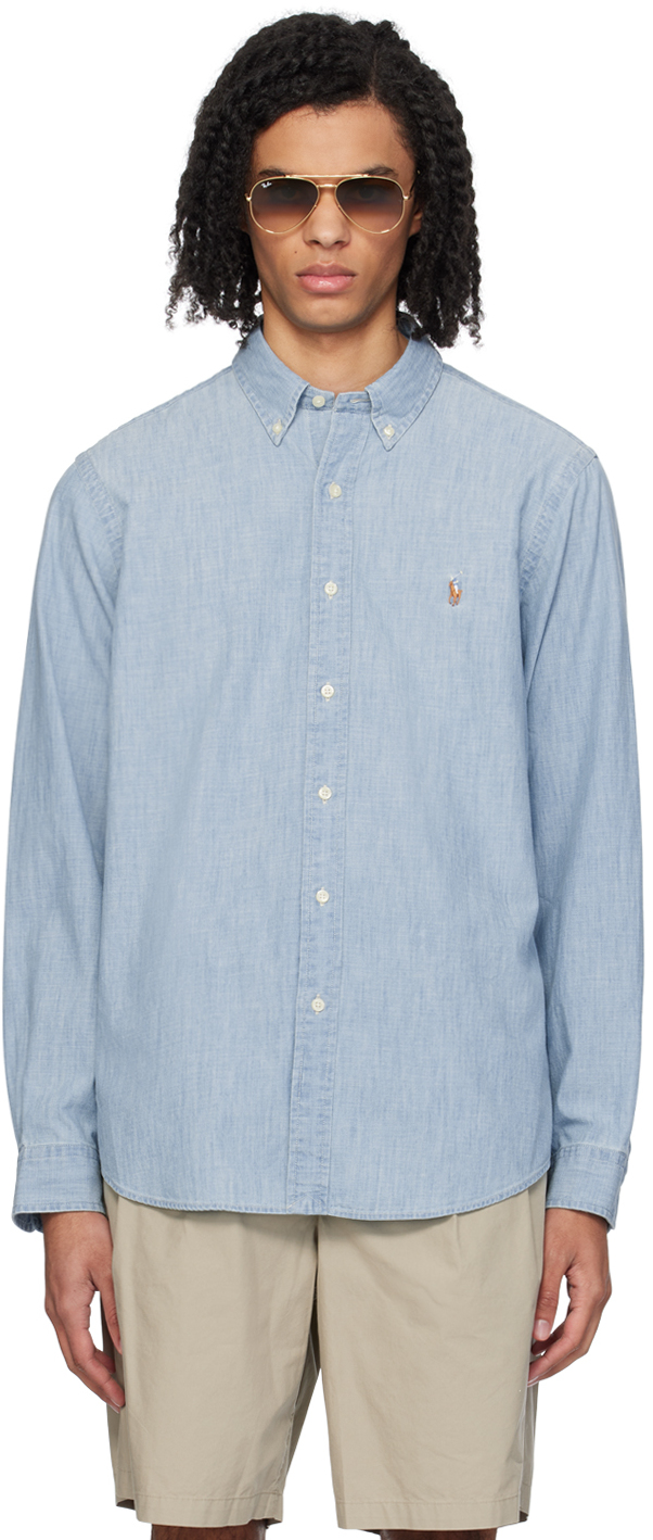Polo Ralph Lauren Indigo Classic Fit Denim Shirt In Light Indigo