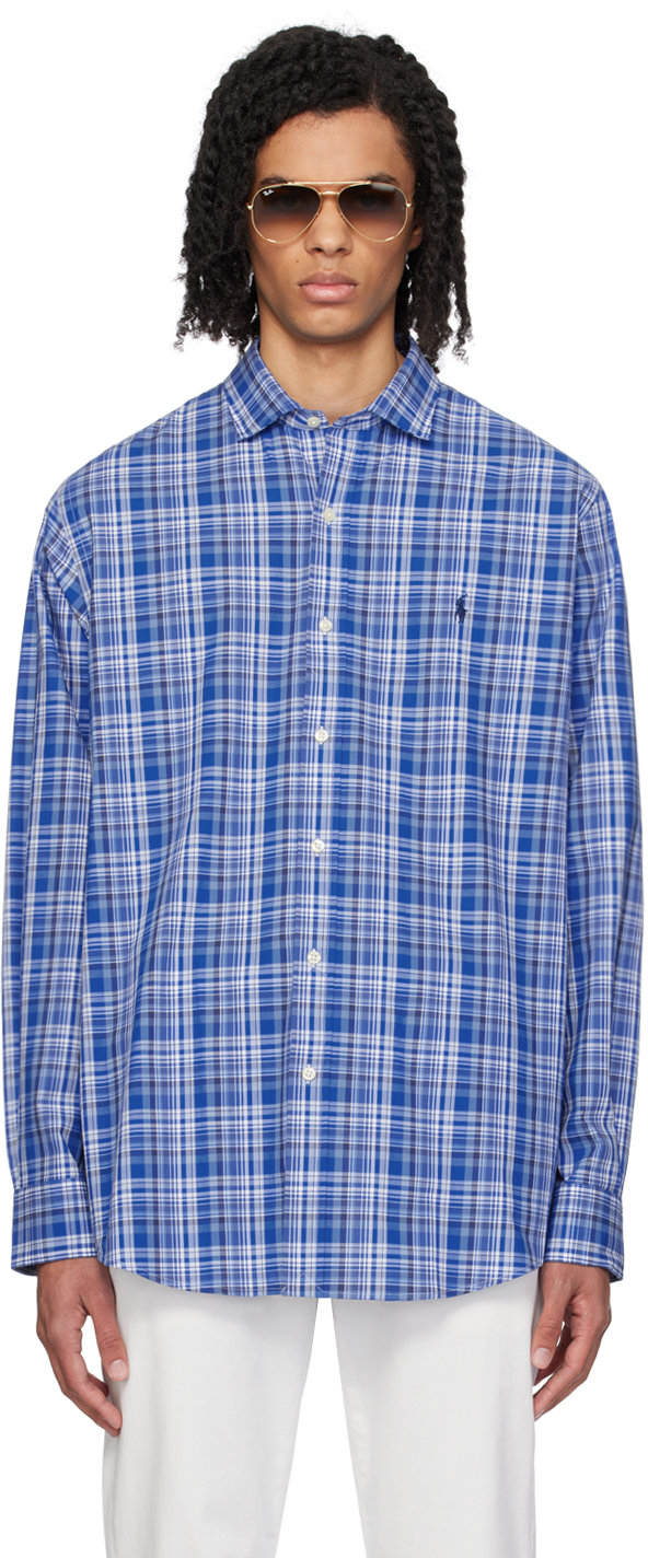 Polo Ralph Lauren Blue Classic Fit Shirt In 6351a Blue Multi