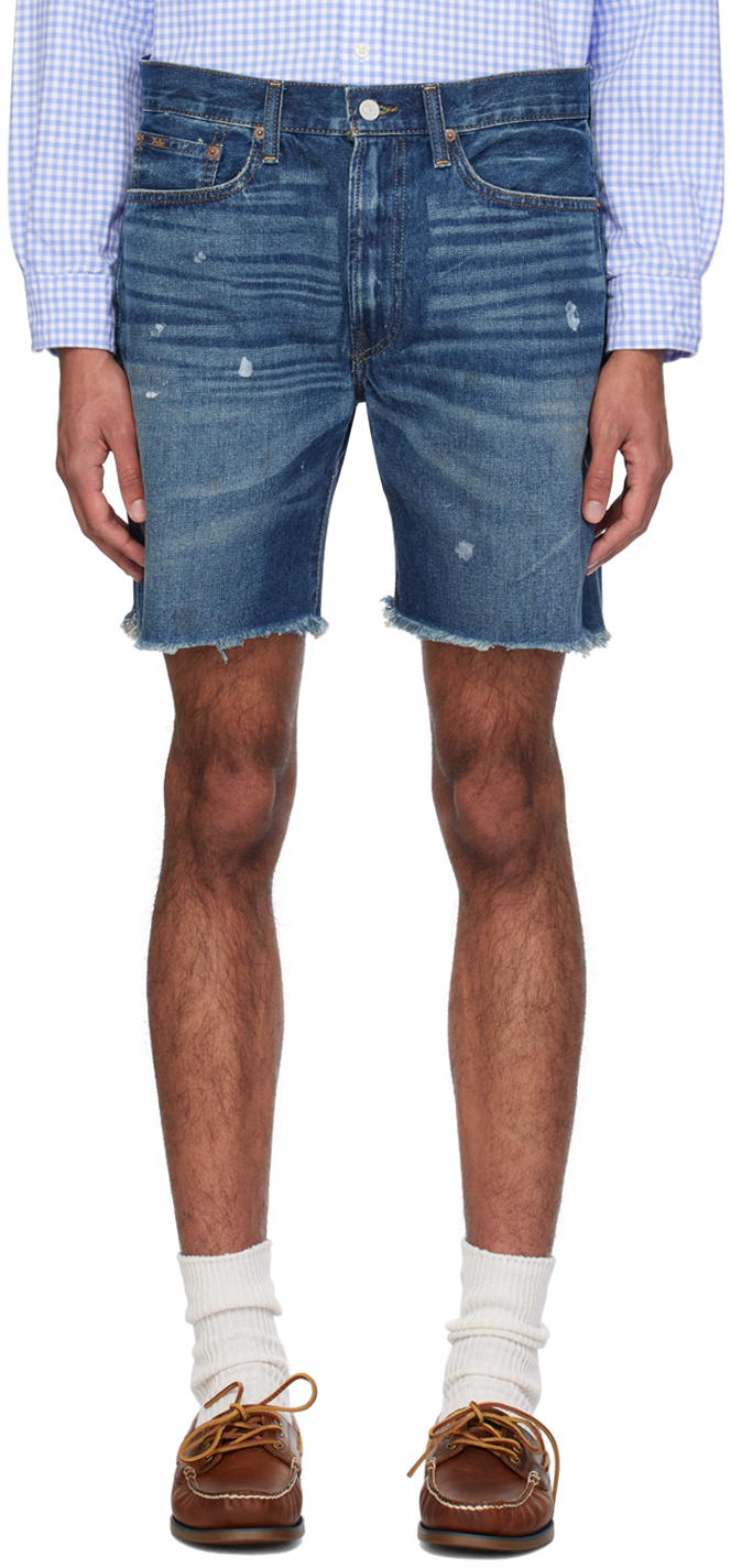 Polo Ralph Lauren Indigo Vintage Denim Shorts In Baytrail