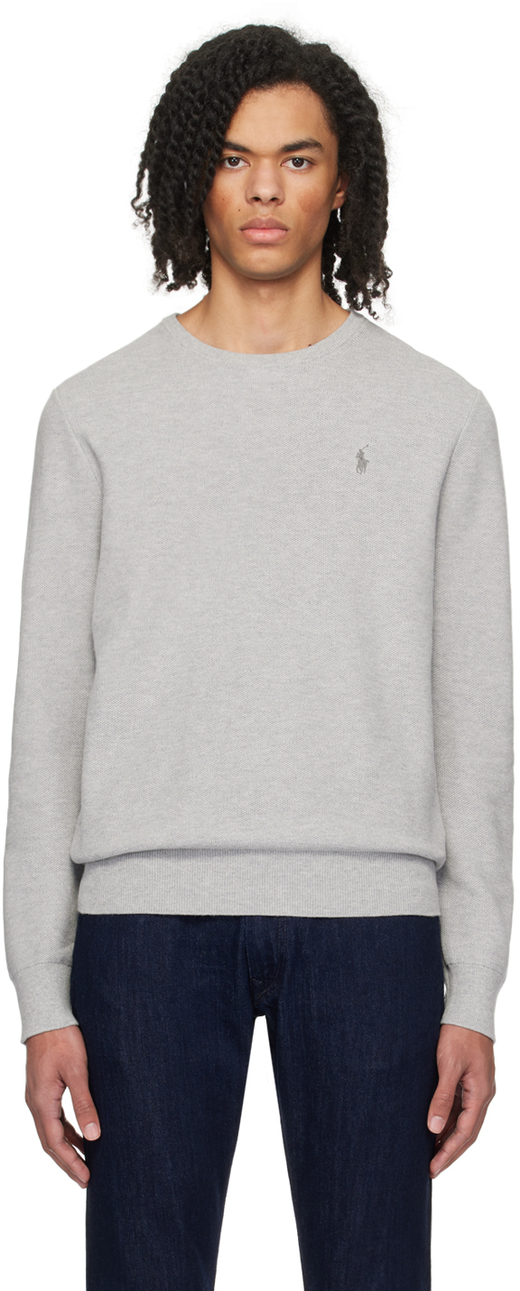 Gray Textured Sweater