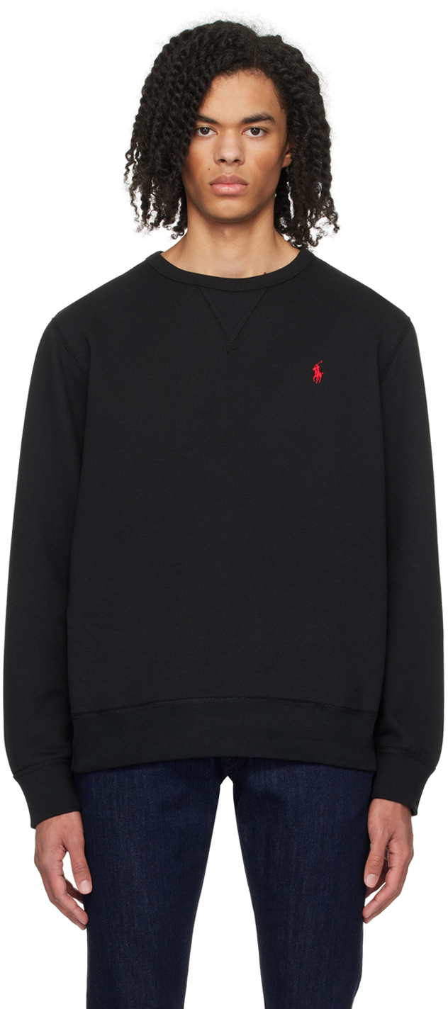 Shop Polo Ralph Lauren Black 'the Rl' Sweatshirt In Polo Black