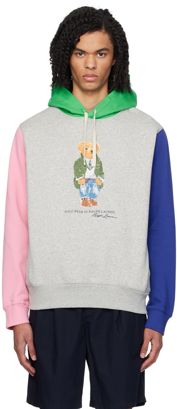 Polo Ralph Lauren Multicolor Bear Hoodie In Sp24 Advr Htr Htg Br