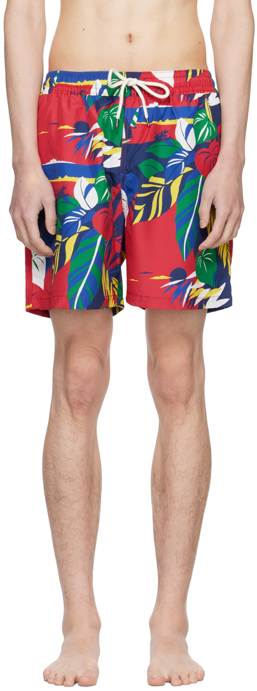 Polo Ralph Lauren Multicolor Printed Swim Shorts In Deco Tropical