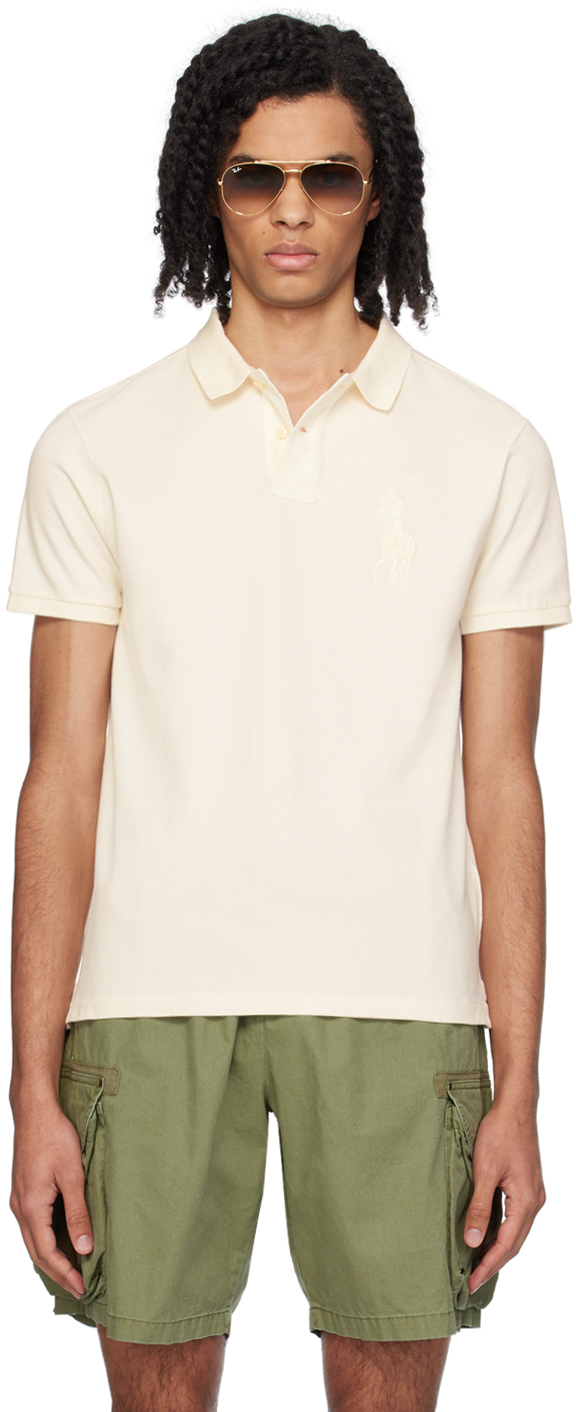 Polo Ralph Lauren Off-white Big Pony Polo In Clubhouse Cream
