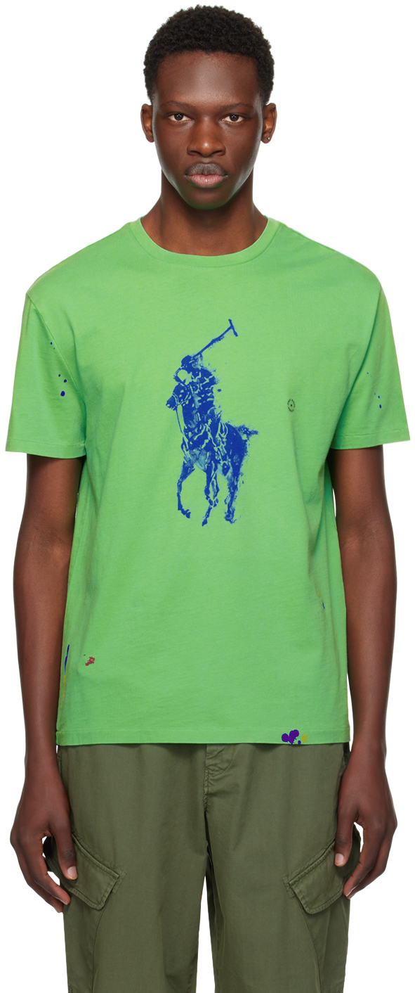 Polo Ralph Lauren Green Big Pony T-shirt In Vineyard Green